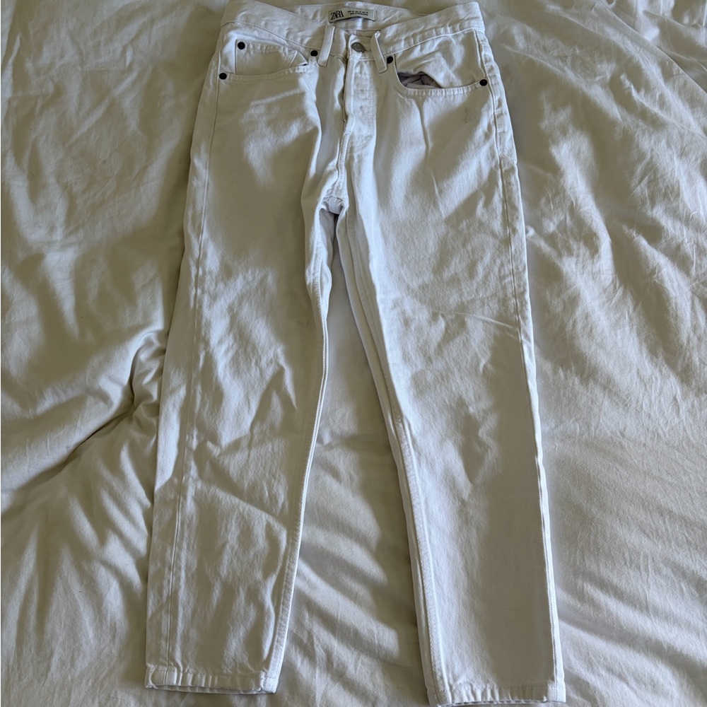 Zara Men's Straight White Jeans